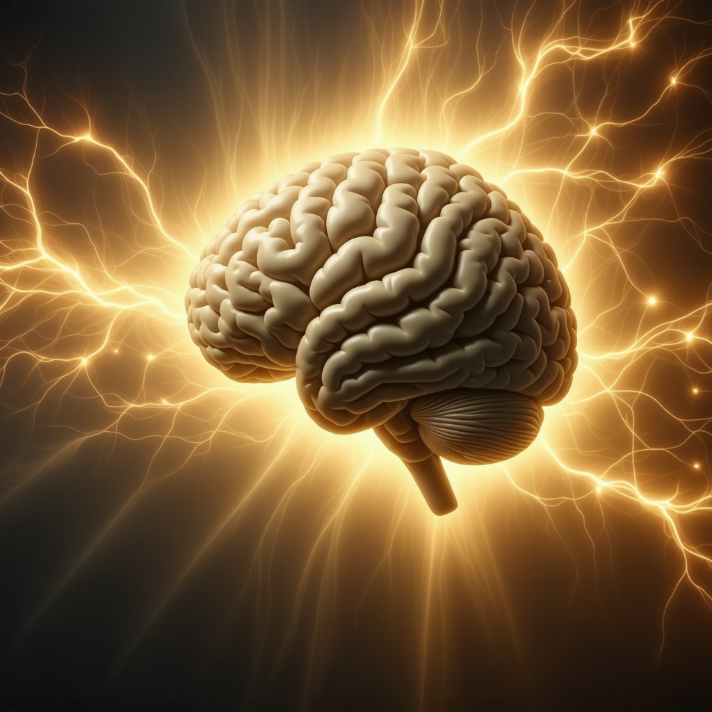 Intersectia simbolismului aurului si neurostiintei in interpretarea viselor islamice Ilustratie abstracta cu lumina aurie si creier uman care simbolizeaza legatura dintre mistica islamica si neurostiinta in interpretarea viselor