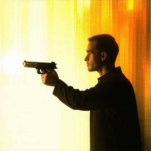 Deep spiritual dream interpretation Person in deep meditation envisioning a pistol with spiritual symbols