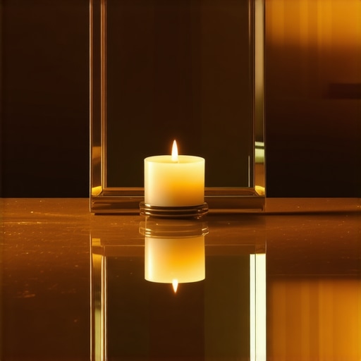 Oglindă reflectând un peisaj spiritual, reprezentând introspecția în islam