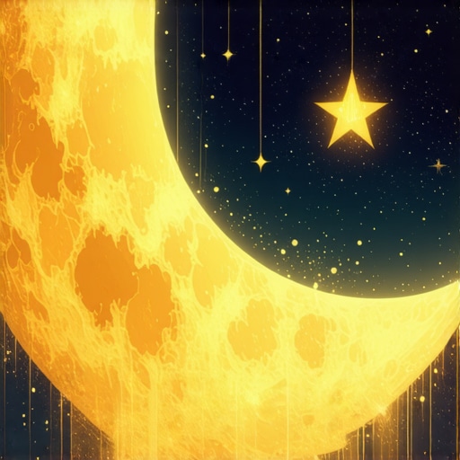 A luminous crescent moon and star symbol representing spiritual guidance in dreams.