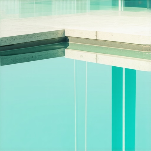 Calm Water Basin Reflection A tranquil water basin reflecting a peaceful sky, symbolizing spiritual purification