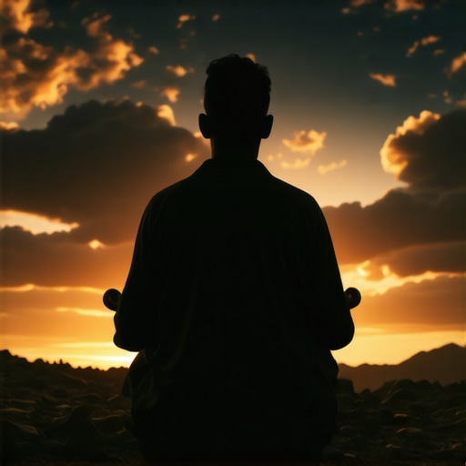 Serene scene of Islamic prayer for spiritual protection