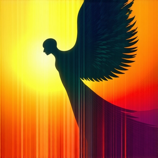 Protective Angel over Family in Islamic Art Islamic art of angel protecting a family in a spiritual dream