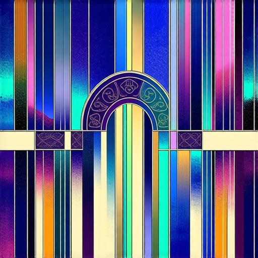 Ilustrație simboluri islamice complexe pentru vise despre vize