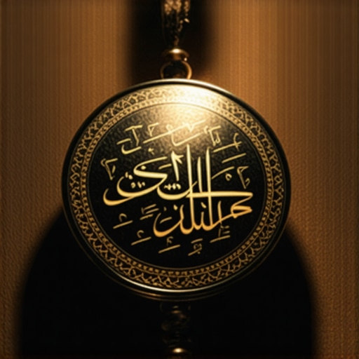 Amulet cu inscripții divine pentru protecție spirituală și vindecare Amulet islamic cu inscripții sacre, simbol al protecției divine în procesul de vindecare.