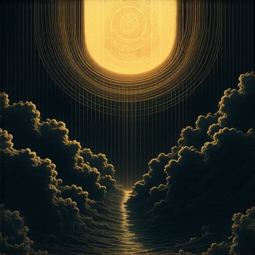 Illustration of divine symbols and animals representing Islamic dream interpretation