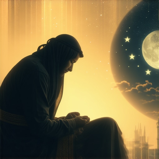 Dream of Childbirth in Islam: Spiritual Symbols and Divine Protection Illustration of a woman dreaming of childbirth with divine symbols in the background
