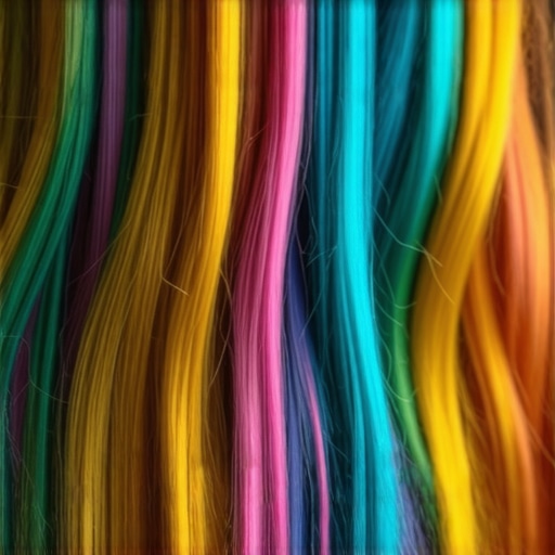 Interpretarea culorii părului în visele islamice Mystical depiction of colorful hair symbolizing spiritual transformation