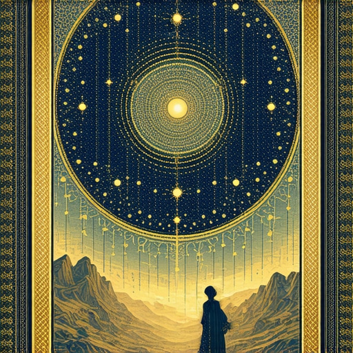 Islamic spiritual vision art Islamic art illustrating divine visions about prosperity and spiritual balance