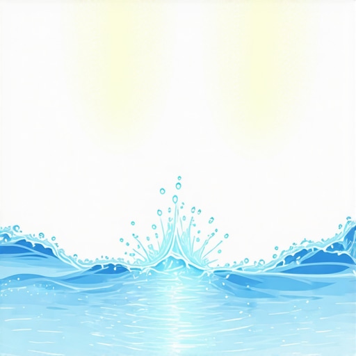 Spiritual purification in Islamic childbirth Islamic art depicting water and divine light symbolizing protection during childbirth