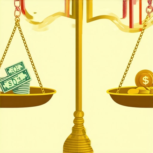 Echilibru financiar și spiritual în islam Scală echilibrată cu simboluri financiare și spirituale